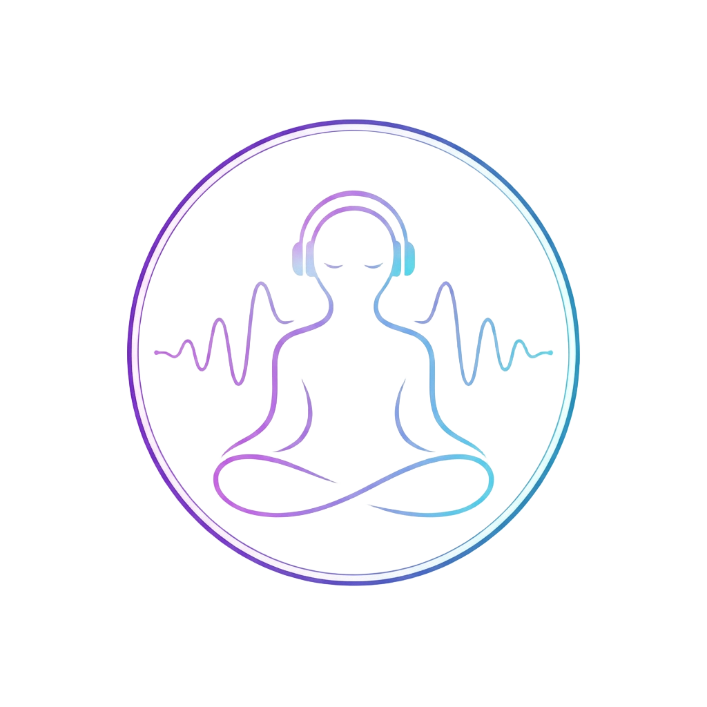 Soniqara emblem with violet and cyan aura